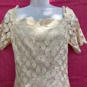 Heavy Lace Off the Shoulder Dress - size 4